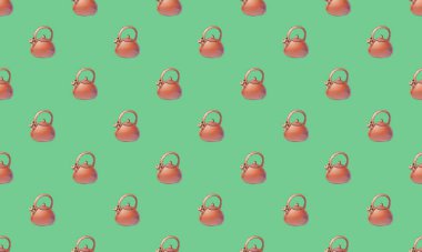 Farklı aksesuarlara sahip renkli arkaplan