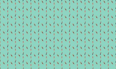 Farklı aksesuarlara sahip renkli arkaplan