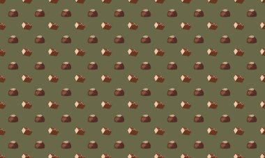 Farklı aksesuarlara sahip renkli arkaplan