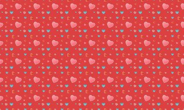 Farklı aksesuarlara sahip renkli arkaplan