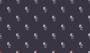 Farklı aksesuarlara sahip renkli arkaplan