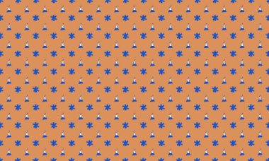 Farklı aksesuarlara sahip renkli arkaplan