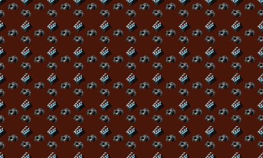 Farklı aksesuarlara sahip renkli arkaplan