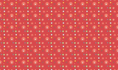 Farklı aksesuarlara sahip renkli arkaplan