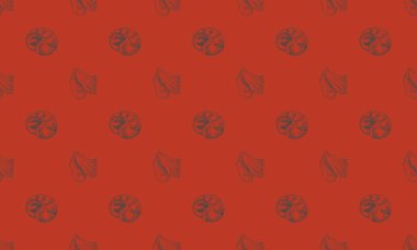 Farklı aksesuarlara sahip renkli arkaplan