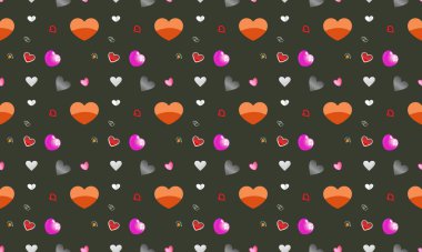 Farklı aksesuarlara sahip renkli arkaplan