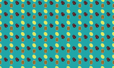 Farklı aksesuarlara sahip renkli arkaplan