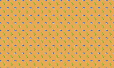 Farklı aksesuarlara sahip renkli arkaplan