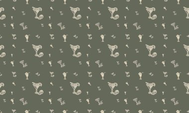 Farklı aksesuarlara sahip renkli arkaplan