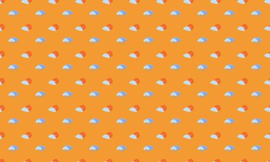 Farklı aksesuarlara sahip renkli arkaplan