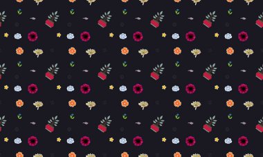 Farklı aksesuarlara sahip renkli arkaplan