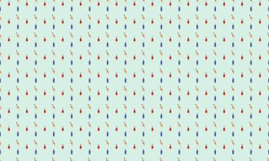 Farklı aksesuarlara sahip renkli arkaplan