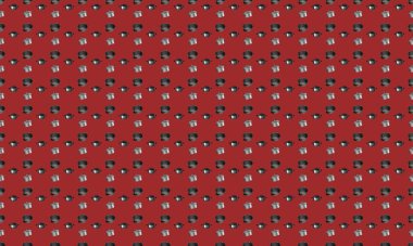 Farklı aksesuarlara sahip renkli arkaplan