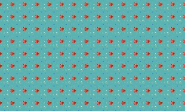 Farklı aksesuarlara sahip renkli arkaplan