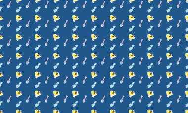 Farklı aksesuarlara sahip renkli arkaplan