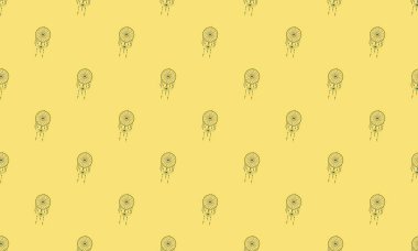 Farklı aksesuarlara sahip renkli arkaplan