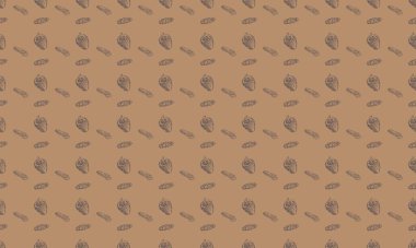 Farklı aksesuarlara sahip renkli arkaplan