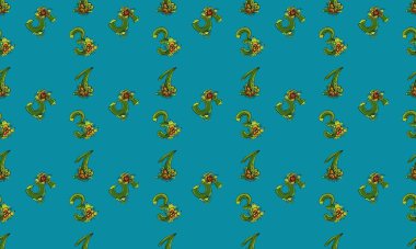 Farklı aksesuarlara sahip renkli arkaplan