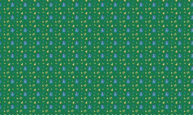 Farklı aksesuarlara sahip renkli arkaplan