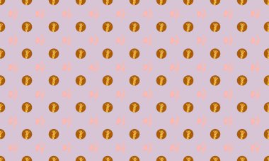 Farklı aksesuarlara sahip renkli arkaplan