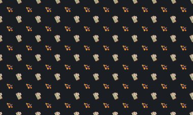 Farklı aksesuarlara sahip renkli arkaplan