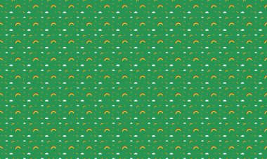 Farklı aksesuarlara sahip renkli arkaplan