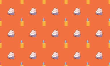 Farklı aksesuarlara sahip renkli arkaplan