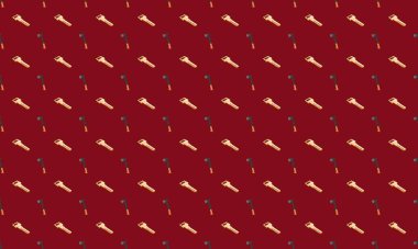 Farklı aksesuarlara sahip renkli arkaplan