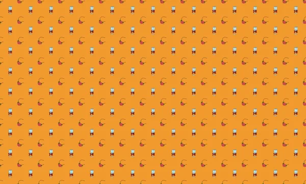 Farklı aksesuarlara sahip renkli arkaplan