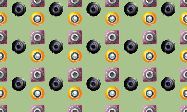 Цветной фон с различными аксессуарами