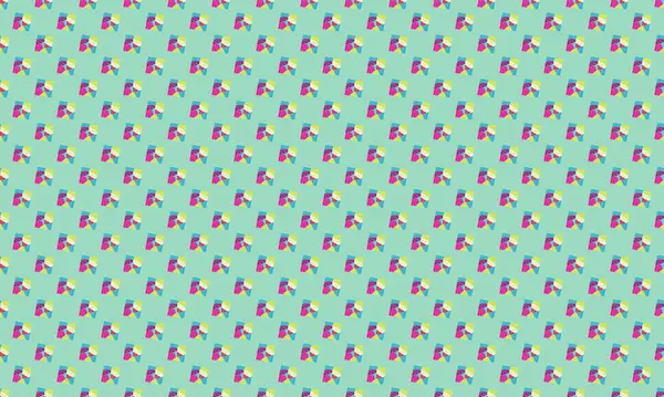 Farklı aksesuarlara sahip renkli arkaplan