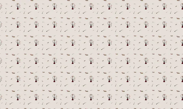 Farklı aksesuarlara sahip renkli arkaplan