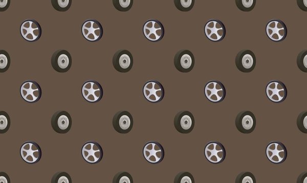 Colored background with different accessories