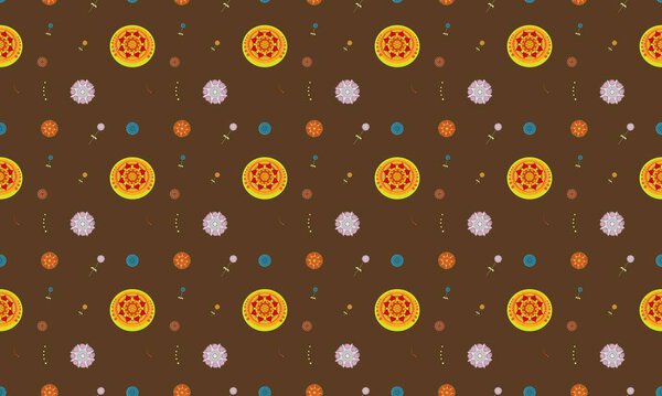 Colored background with different accessories