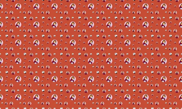 Farklı aksesuarlara sahip renkli arkaplan