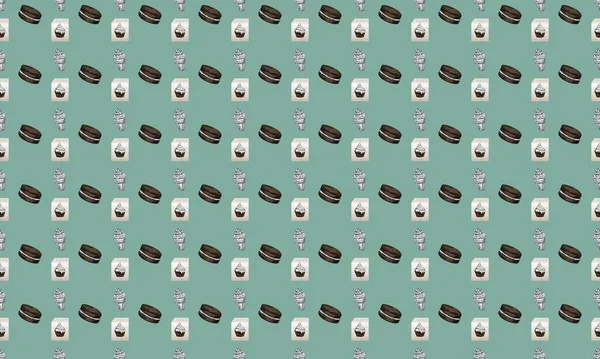 Farklı aksesuarlara sahip renkli arkaplan