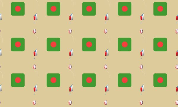 Цветной фон с различными аксессуарами