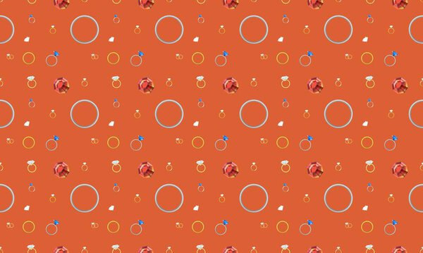 Colored background with different accessories