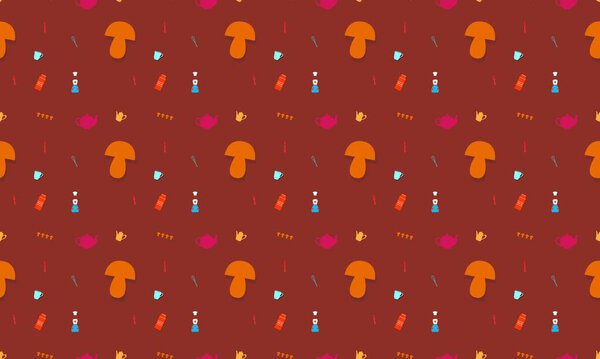 Colored background with different accessories