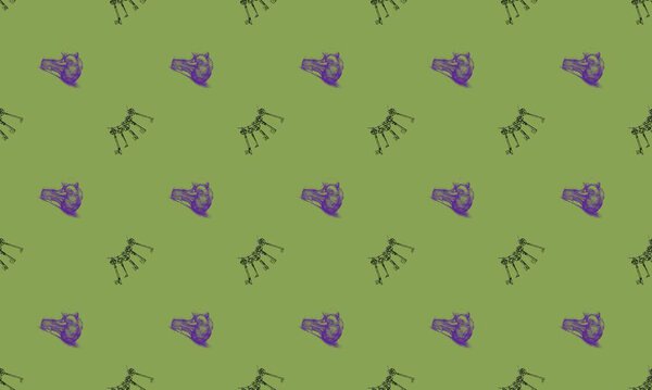 Цветной фон с различными аксессуарами