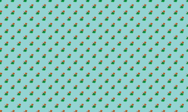 Colored background with different accessories