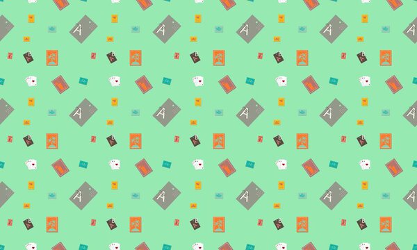 Colored background with different accessories