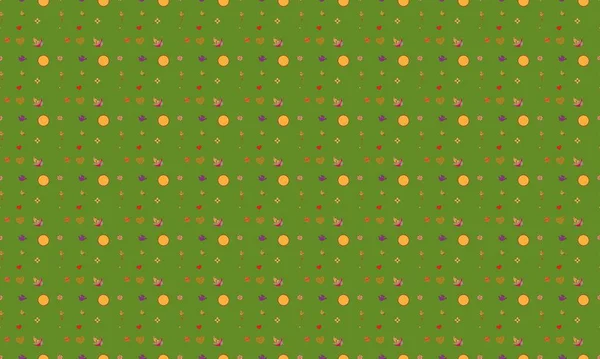 Farklı aksesuarlara sahip renkli arkaplan