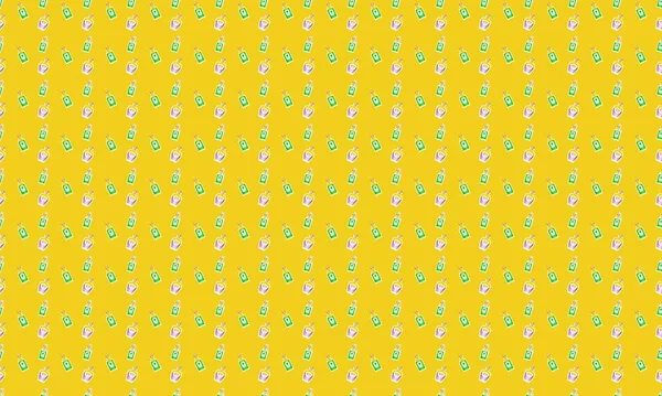 Farklı aksesuarlara sahip renkli arkaplan