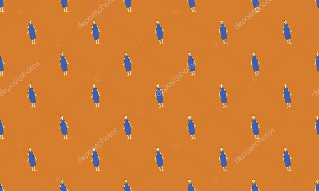 Colored background with different accessories