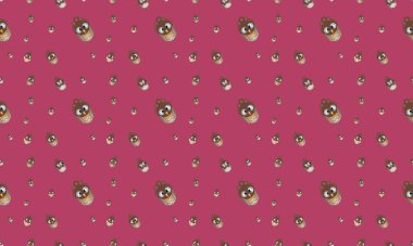 Farklı aksesuarlara sahip renkli arkaplan