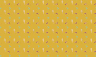 Farklı aksesuarlara sahip renkli arkaplan