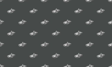 Farklı aksesuarlara sahip renkli arkaplan