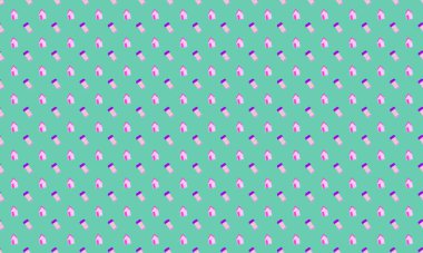 Farklı aksesuarlara sahip renkli arkaplan