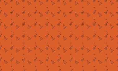 Farklı aksesuarlara sahip renkli arkaplan